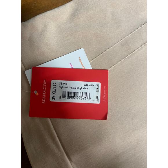 Spanx Sculpt High-Waisted Mid-Thigh Shorts XL TG Soft Nude | MSRP $78 - Picture 4 of 5